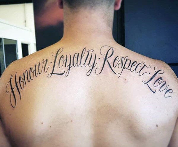 loyalty back tattoo