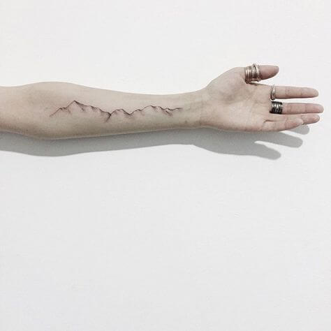 mountain outline tattoo idea
