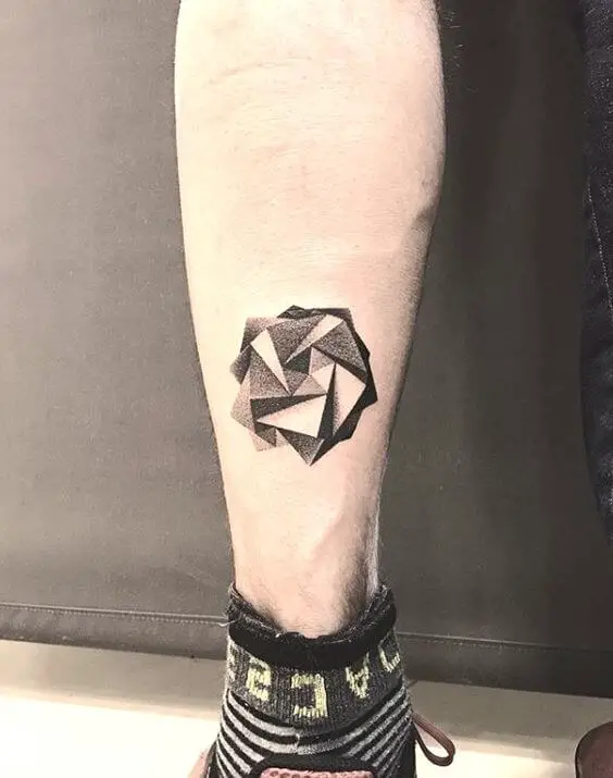 3d leg tattoo