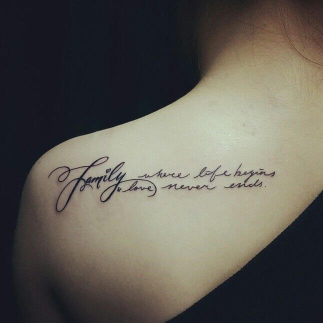 Family Quote Tattoo