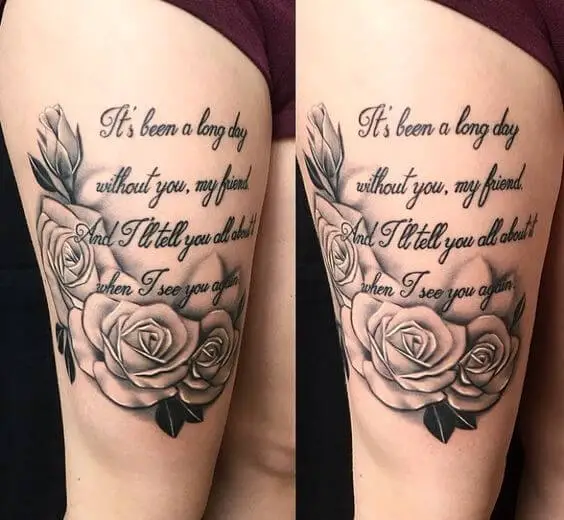 Quotes tight tattoo idea