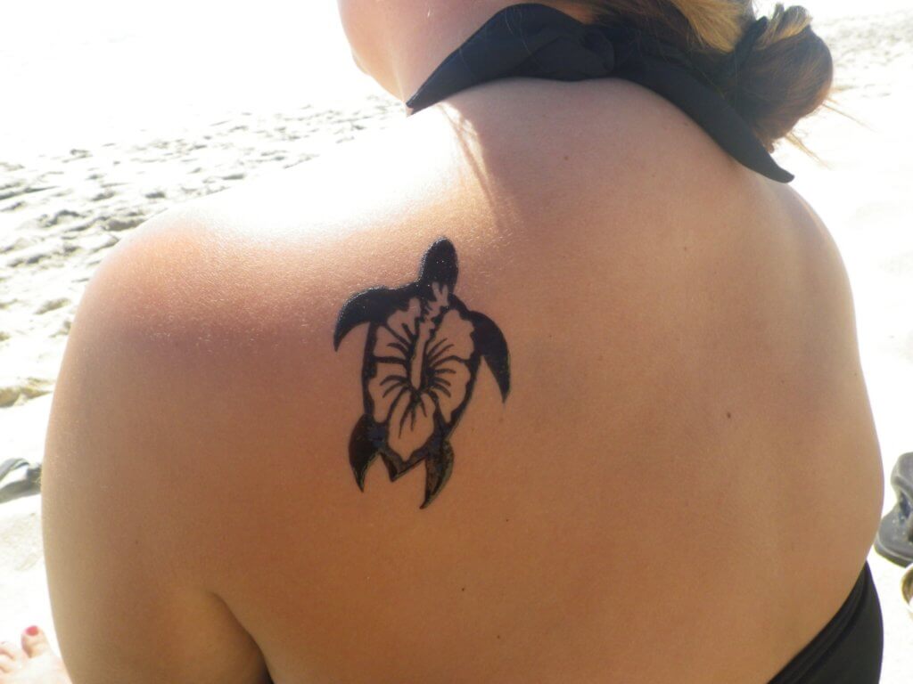 Turtle Hibiscus Tattoo