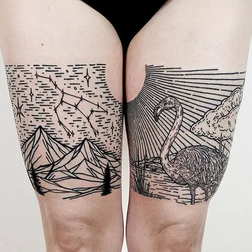 Leg Tattoo For Girls