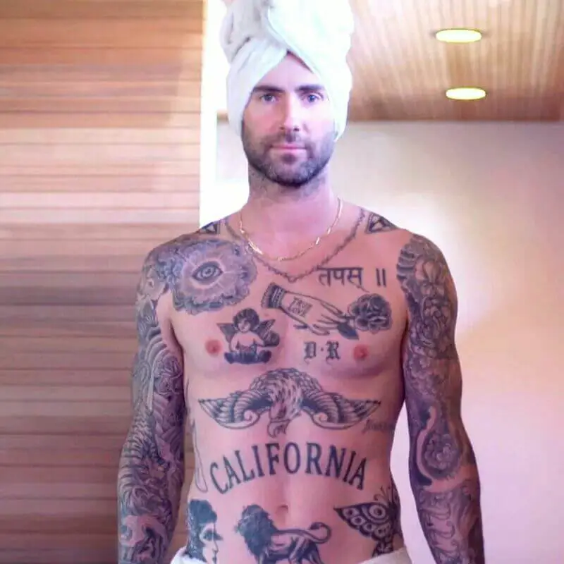 California Guy tattoo adam levine