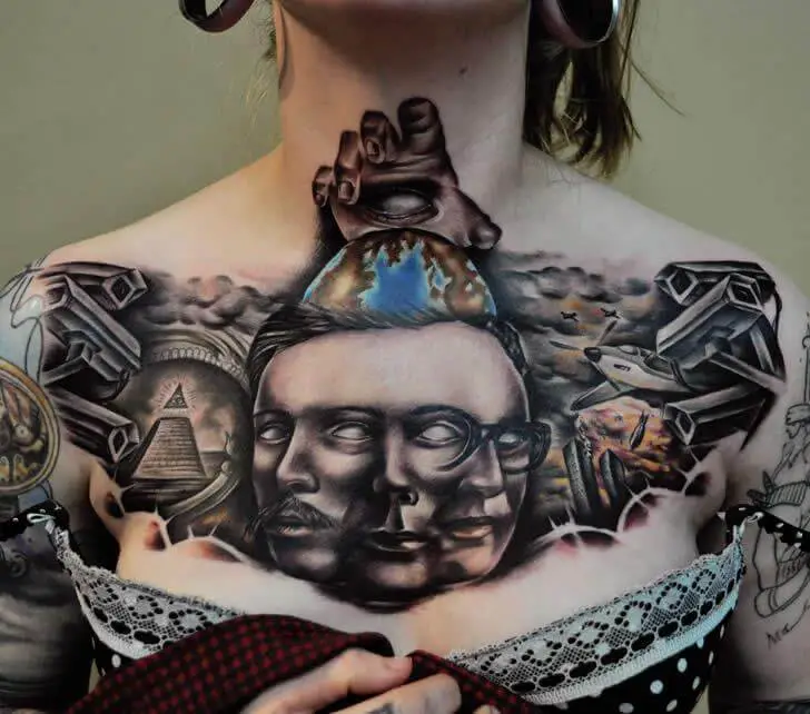 Conspiracy Chest Tattoo