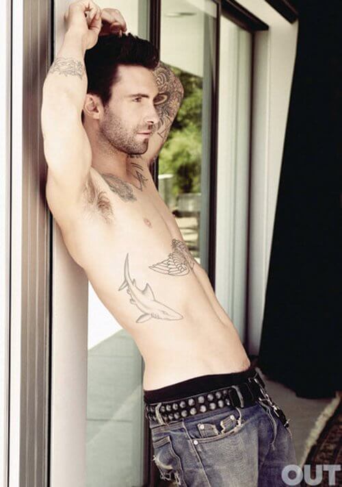 Shark tattoo adam levine