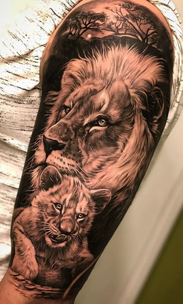 55 Brilliant Lion Tattoos Designs And Ideas  Lion tattoo design Tattoo  designs men Cubs tattoo