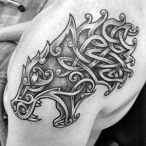 celtic wolf tattoo