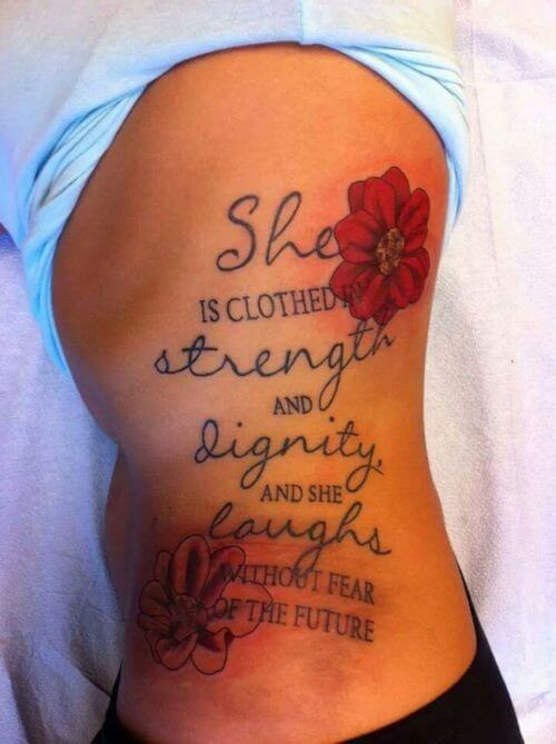 Clothed in Strength tattoo