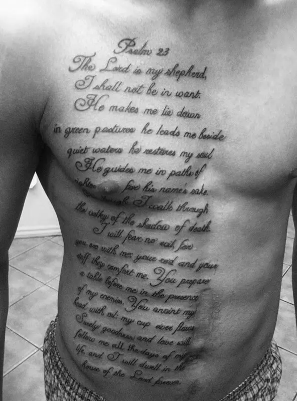 bible verse writing tattoo