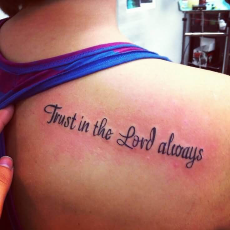 trust in the lord tattoo