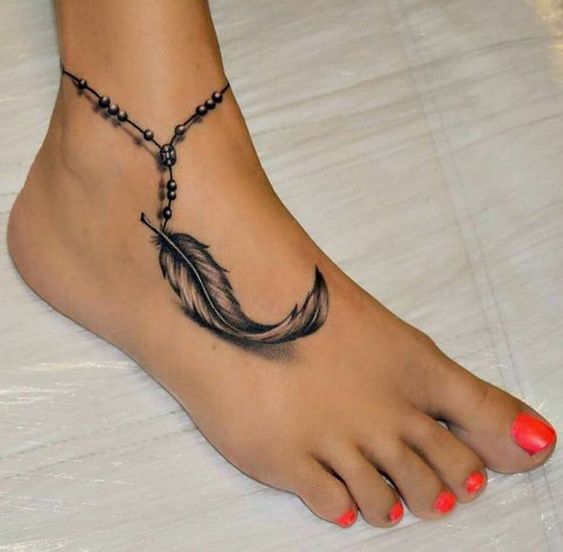 Anklet foot tattoo