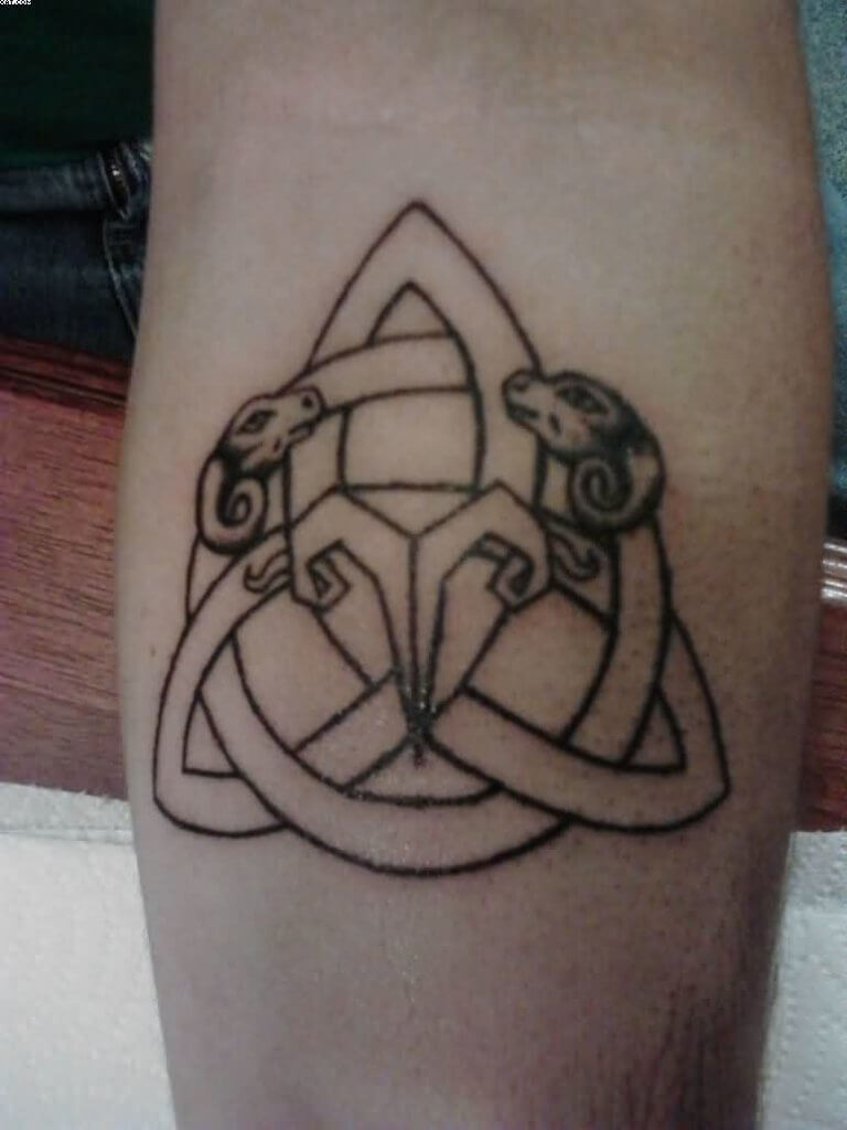 Celtic knots aries tattoo