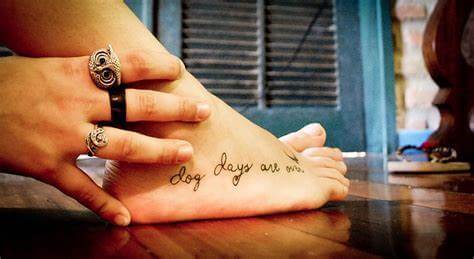 51 Brilliant Wording Tattoos For Foot  Tattoo Designs  TattoosBagcom