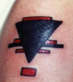 Inverted triangle johny depp tattoo