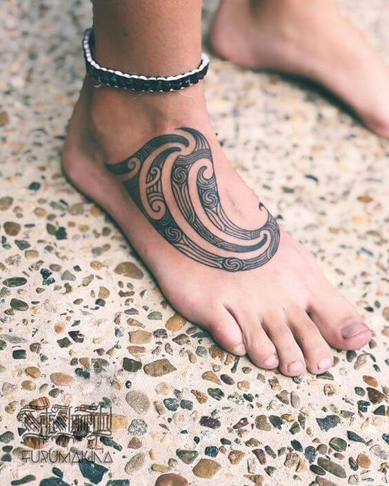 Tribal Foot tattoos for women