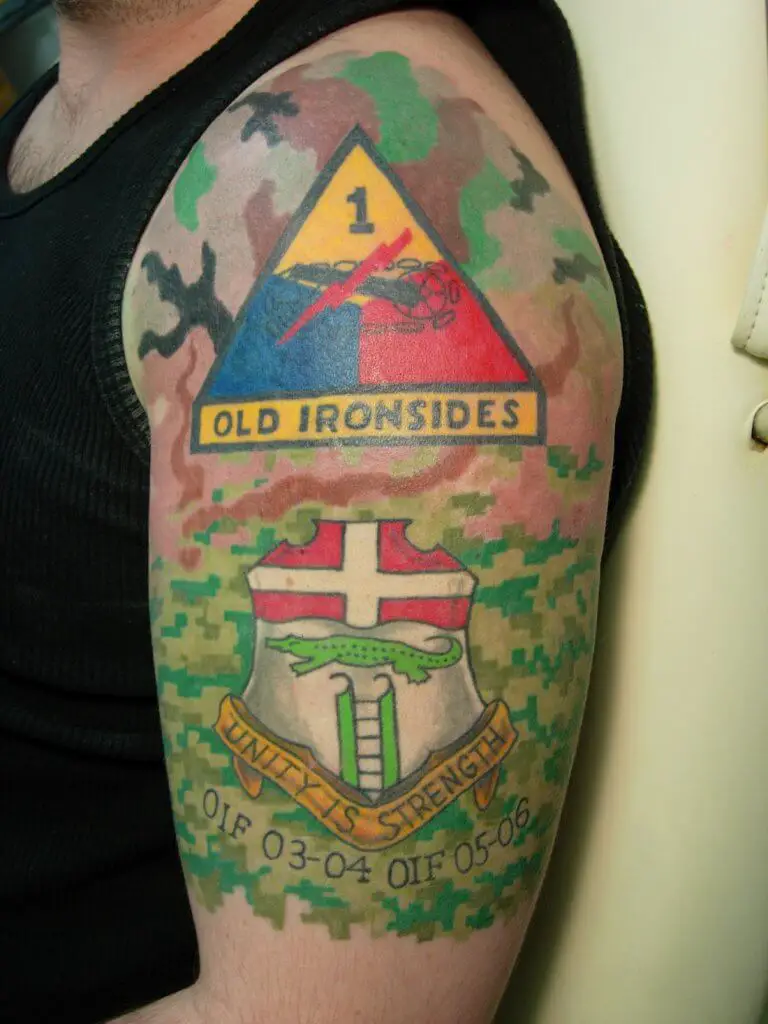 Army Coat Of Arms Tattoo