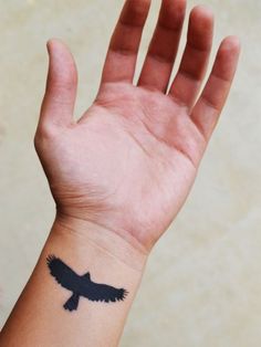 Crow Wrist Tattoos For Girls