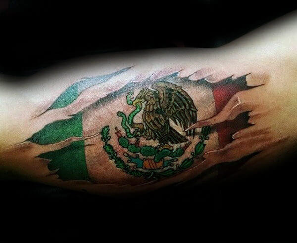 Mexican Flag Tattoo