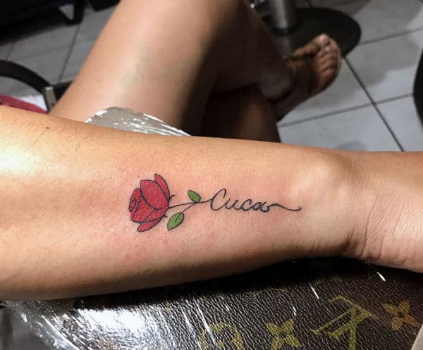 Rose Tattoo And Name