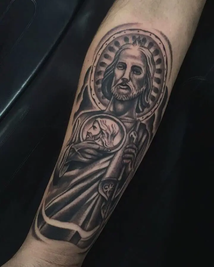 Astonishing San Judas tattoos on hand