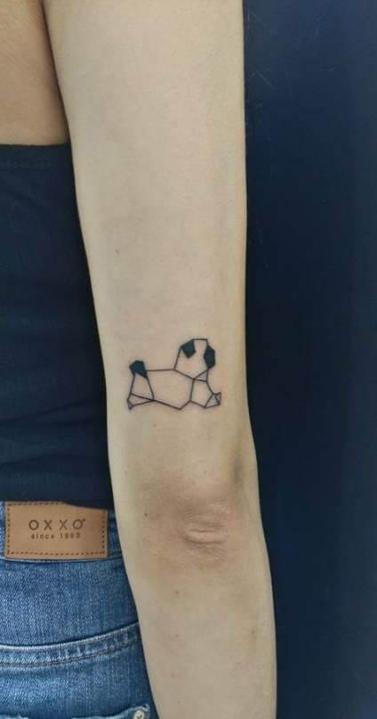 Geometric Pug Tattoo