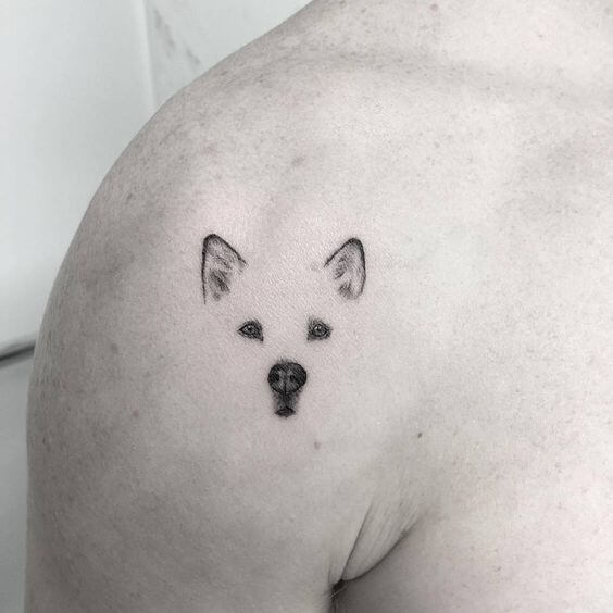 Simple Husky Tattoo