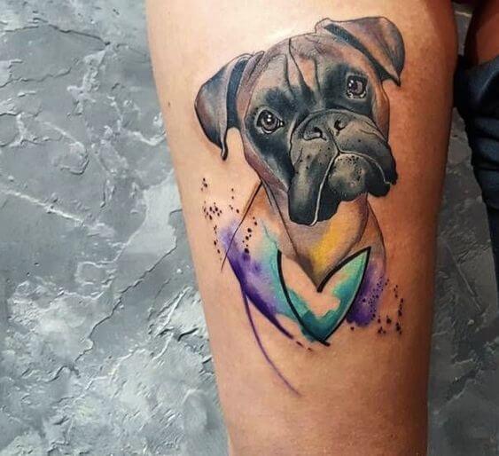 Tattoo uploaded by Tara  FrankCarrilho boxerdogpetsketch  Tattoodo