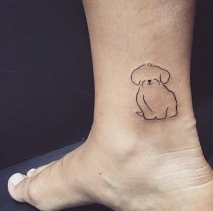 Shih Tzu Tattoo Minimalist