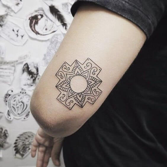 Fine Line Inca Tattoo