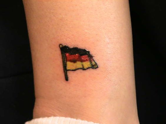 Small German Flag Tattoo
