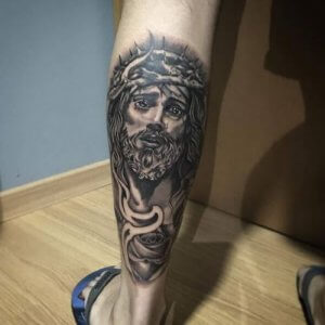 Jesus Portrait Tattoo