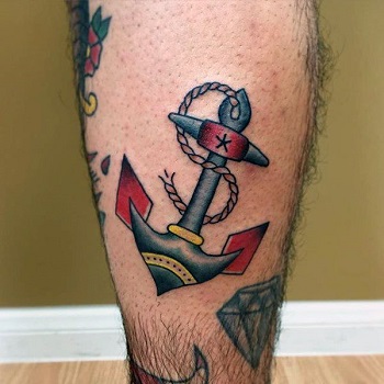 Traditional anchor tattoo