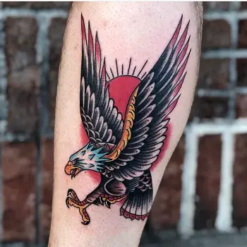 Traditional eagle tattoo