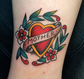 Traditional heart tattoo